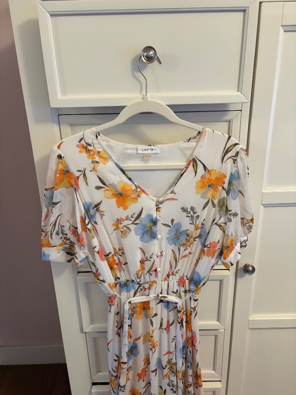 Calvin Klein Floral Maxi Dress, Size 2